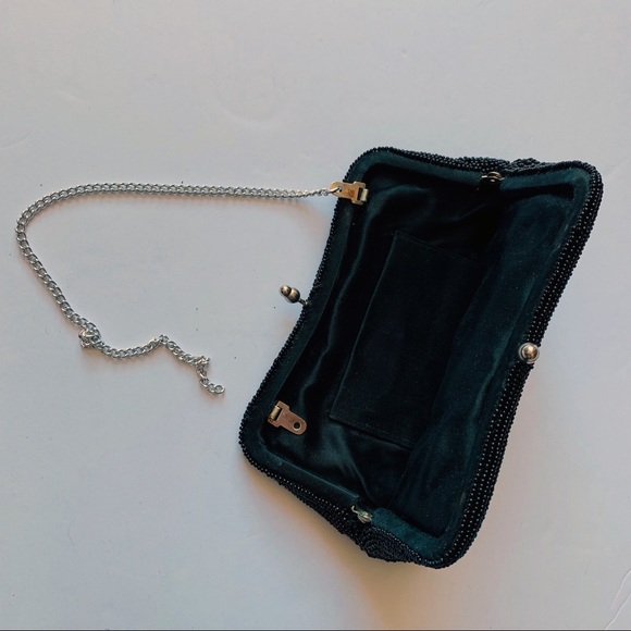 Vintage Black Beaded Clutch - Picture 4 of 4